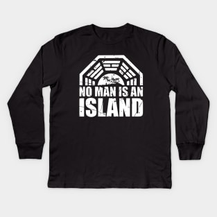 No Man Is An Island Kids Long Sleeve T-Shirt